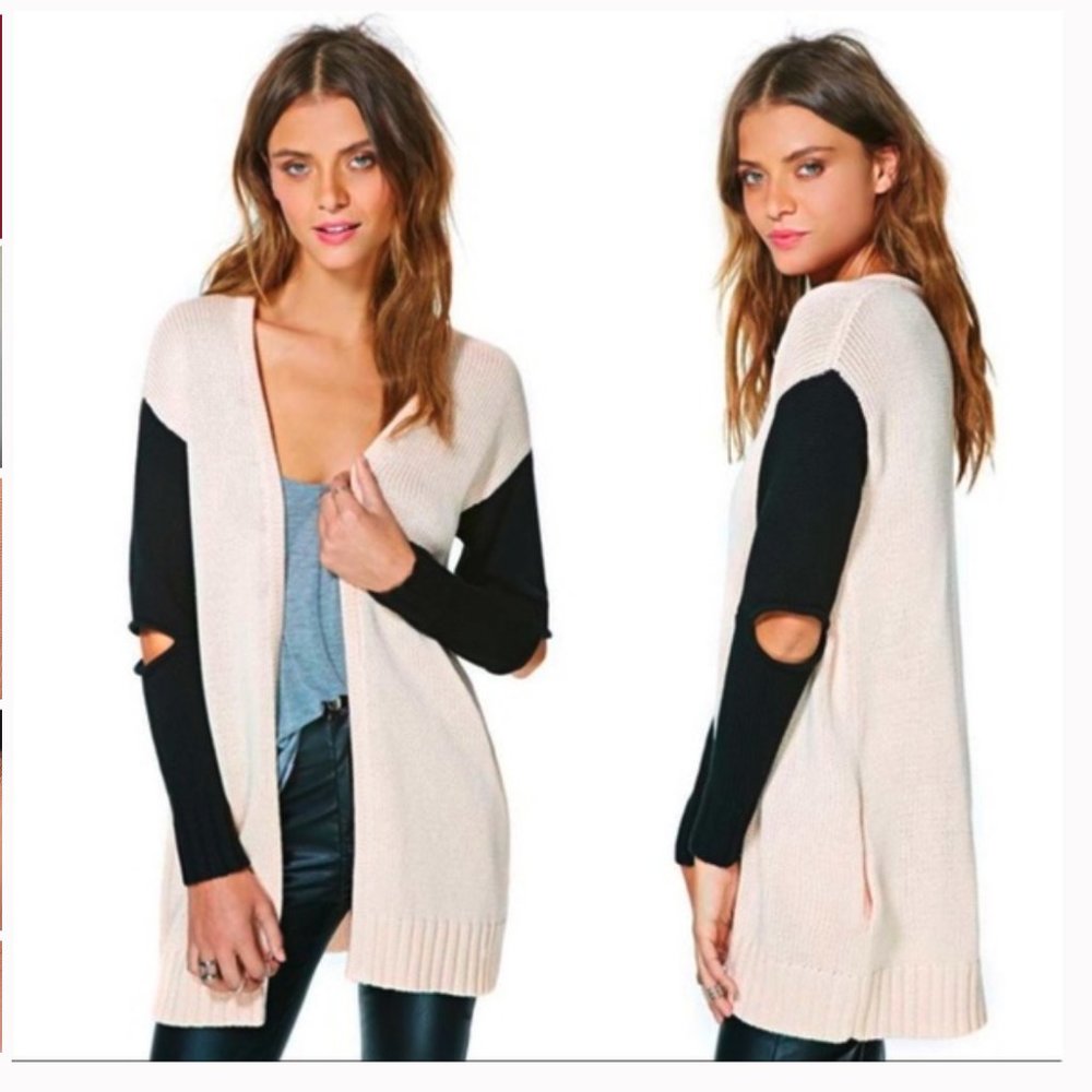 Nasty Gal Colorblock Elbow Sweater